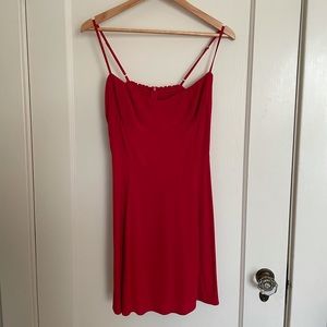 Reformation Red Scarpetta Dress